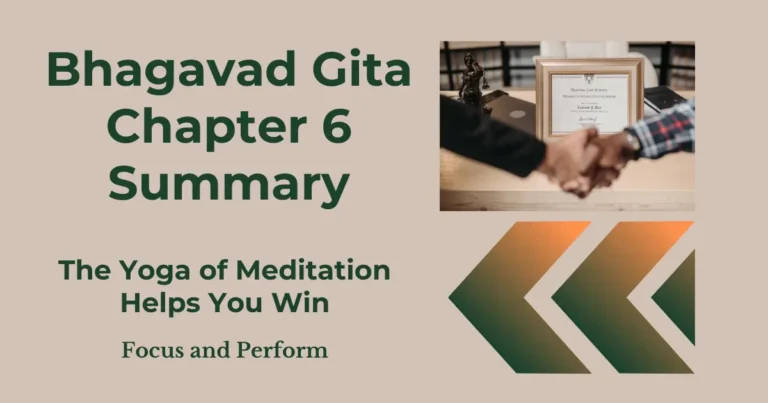 Bhagavad Gita Chapter 6 Summary